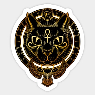 Bastet. Egyptian cat goddess Sticker